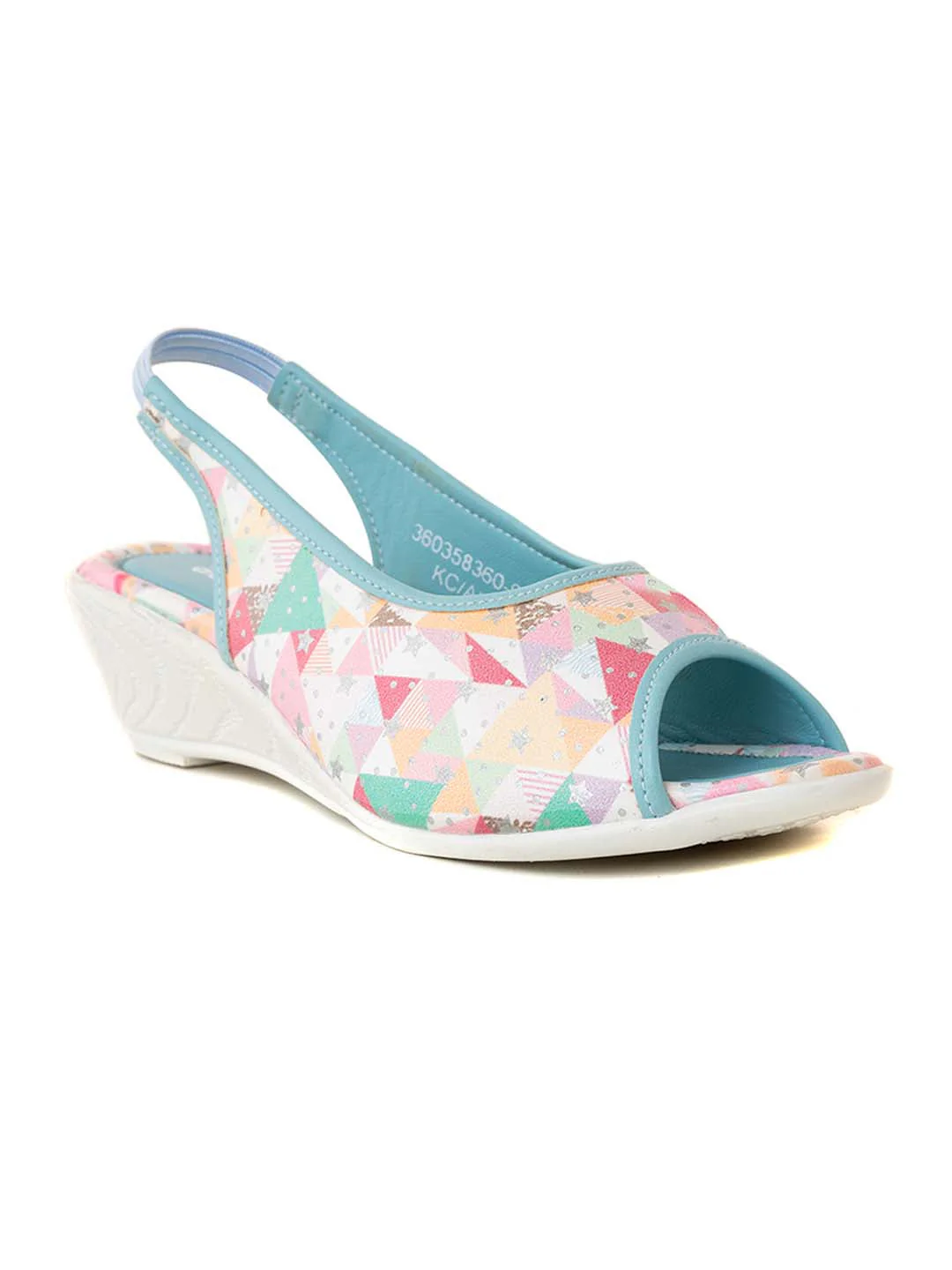 KHADIM Adrianna Wedge Heel Slingback Peep-Toe Sandal for Girls (4.5-12 yrs)