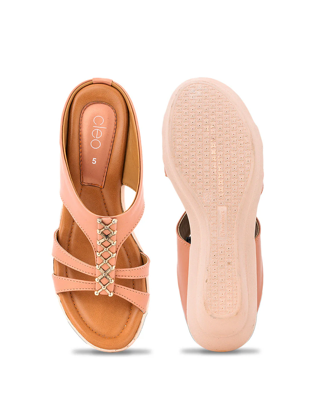 Khadim Cleo Wedge Heel Mule Slip On Sandal for Women - Image 5