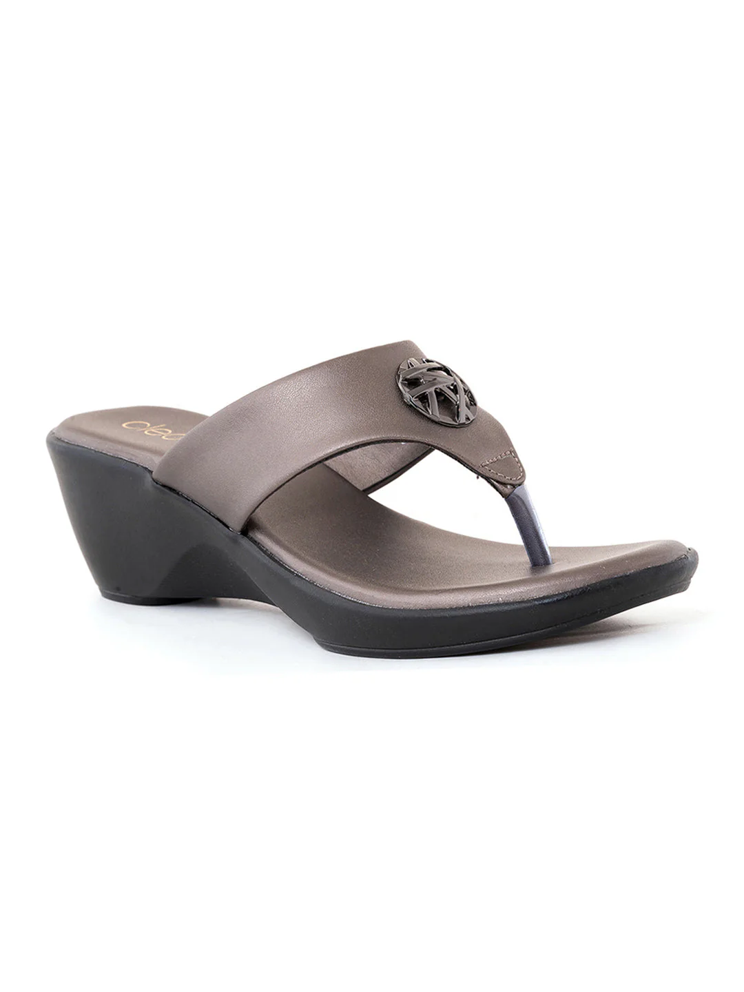 Khadim Cleo Wedge Heel Slip On Sandal for Women