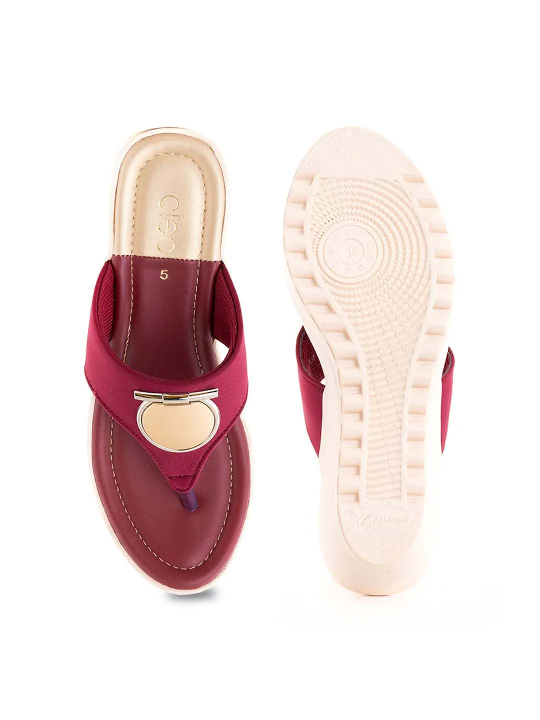 Khadim Cleo Wedge Heel Slip On Sandal for Women - Image 5