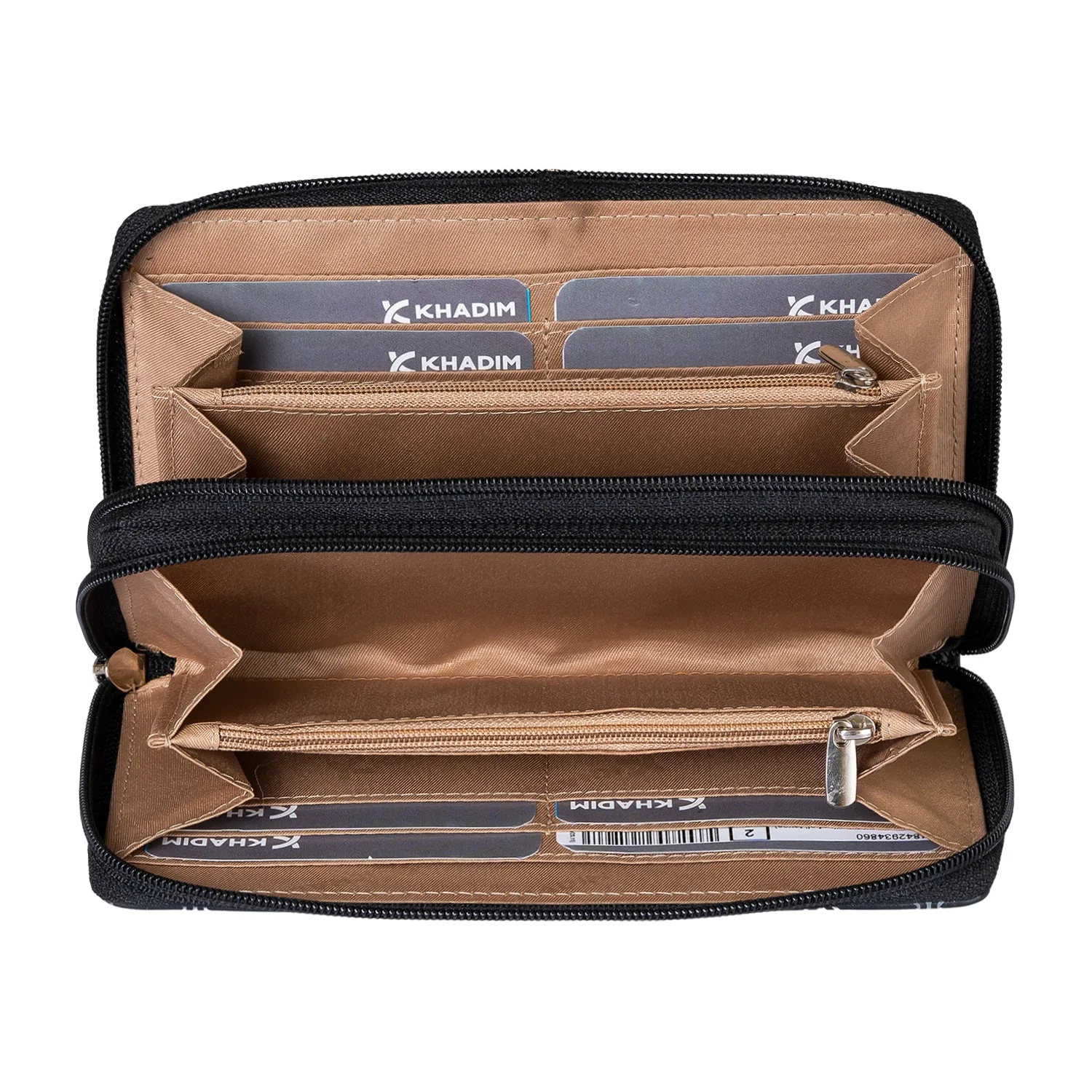 KHADIM Double Zip-Around Wallet for Women - Image 5