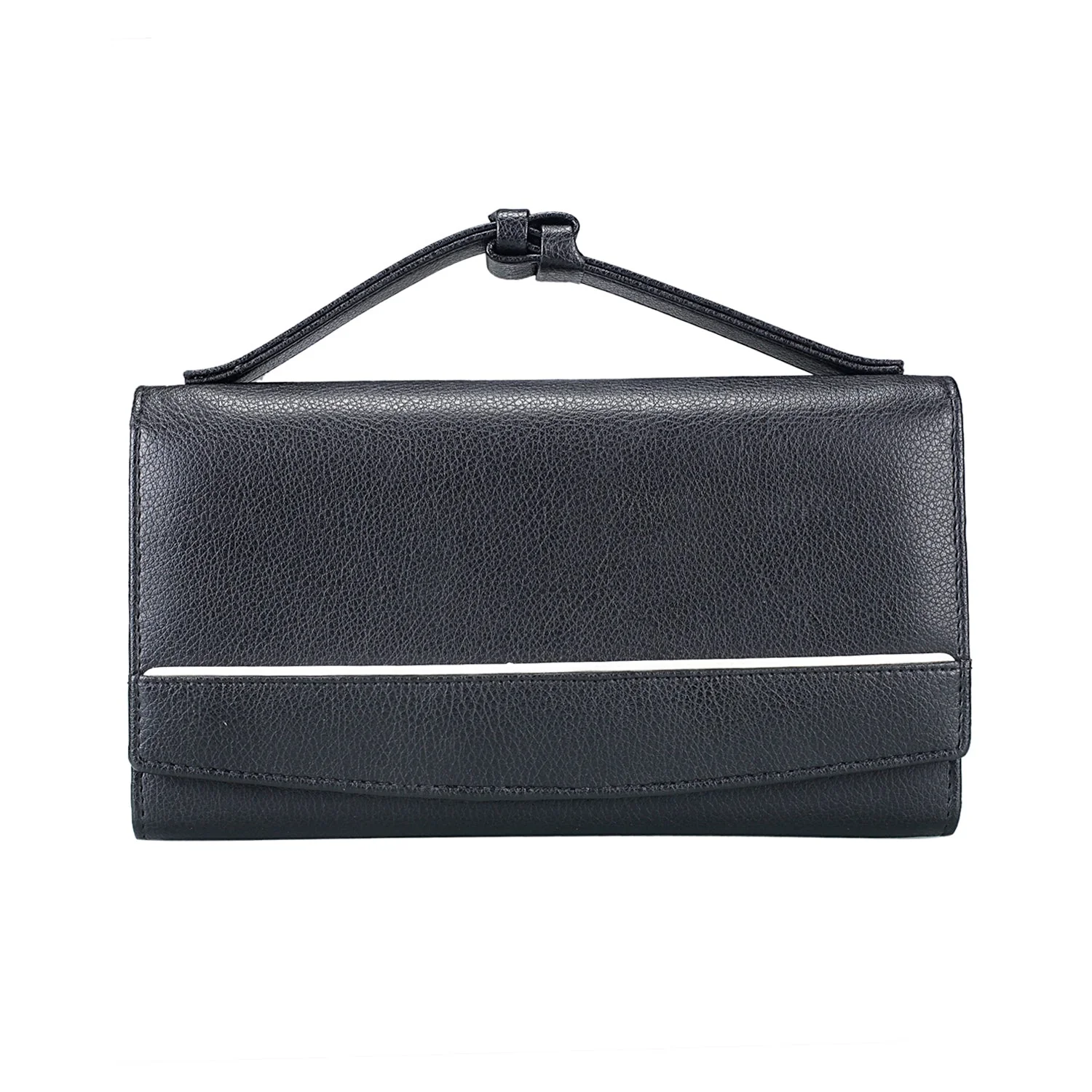 KHADIM Flap-Over Wallet with Top Handle (non-detachable) for Women