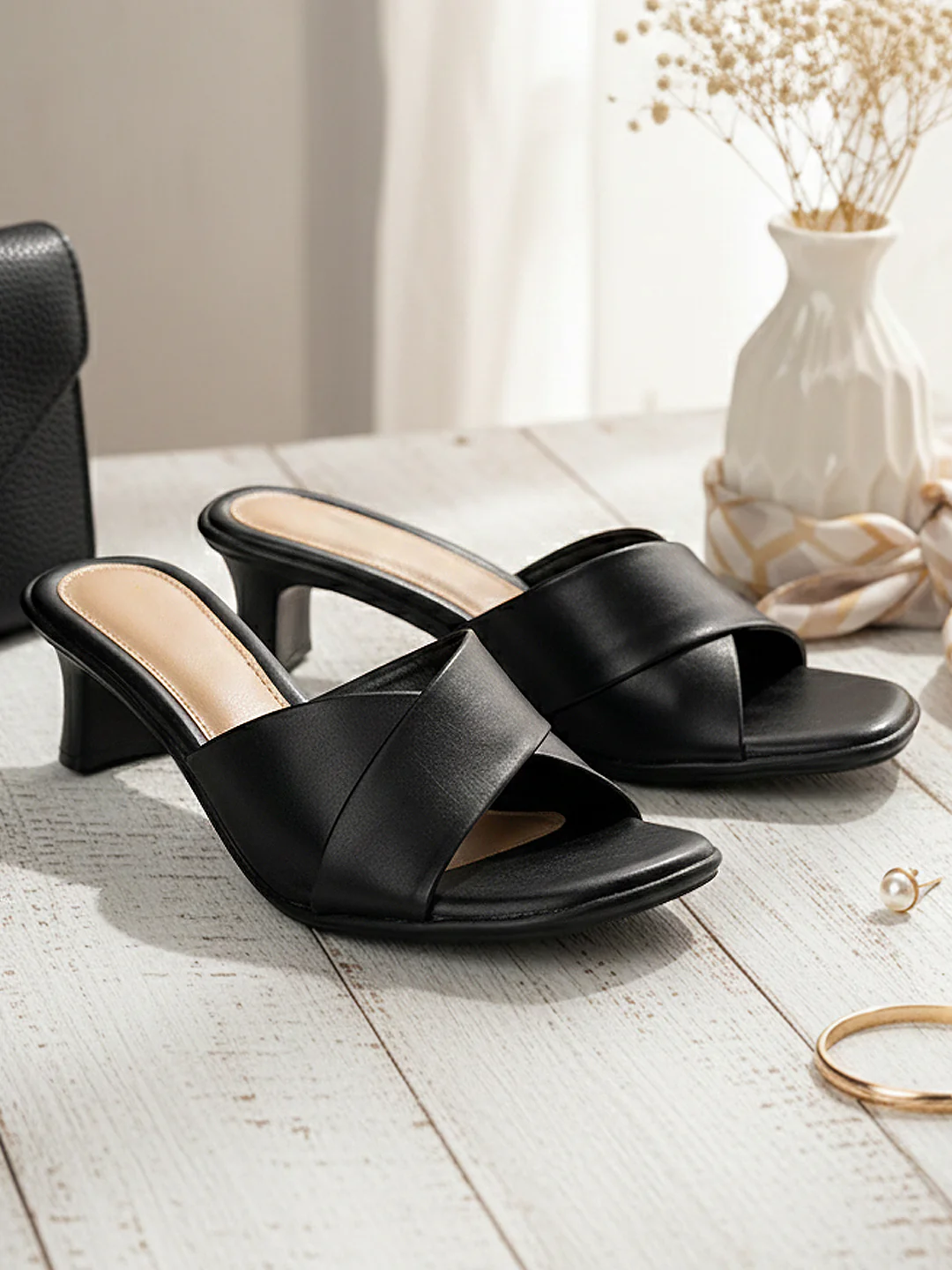 Khadim French Heel Mule Slip On Sandal for Women - Image 6