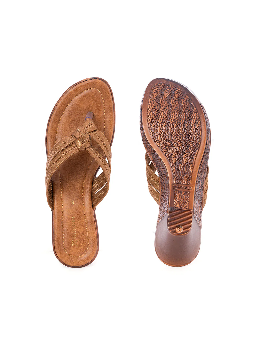 Khadim High Heel Wedge Slip On Sandal for Women - Image 9