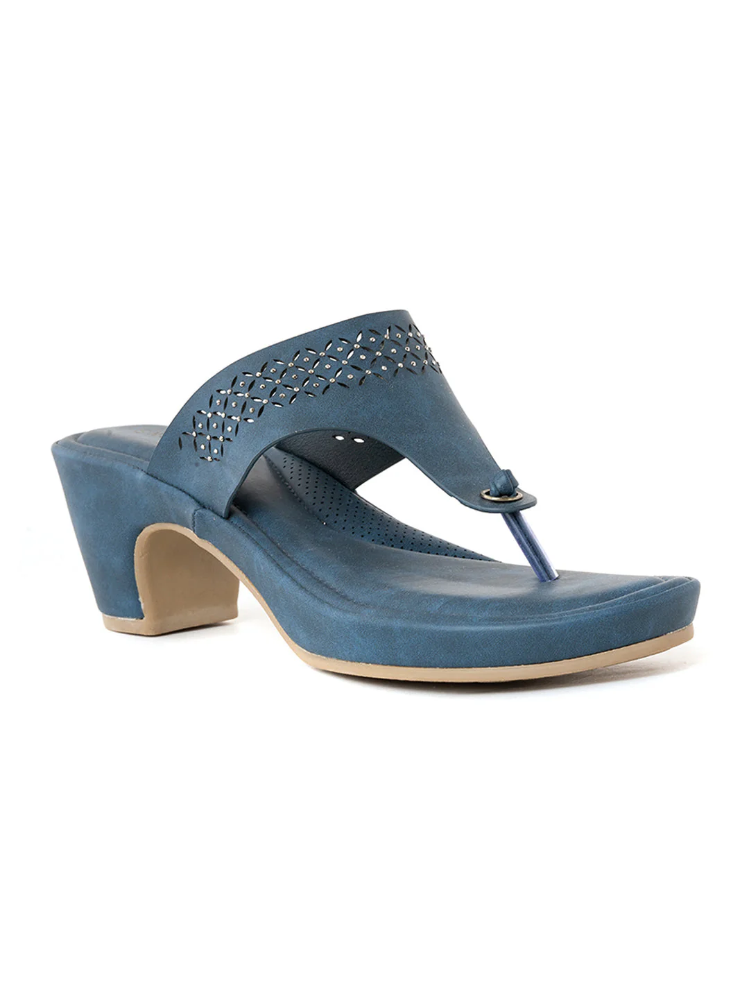 Khadim Sharon Block Heel Slip On Sandal for Women - Image 7