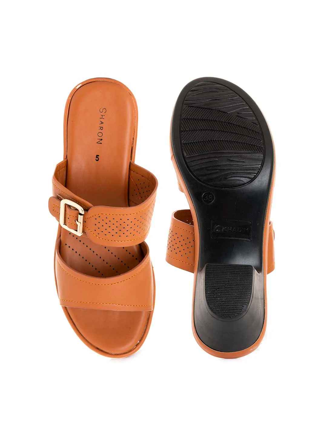 Khadim Sharon High Heel Block Mule Slip On Sandal for Women - Image 5