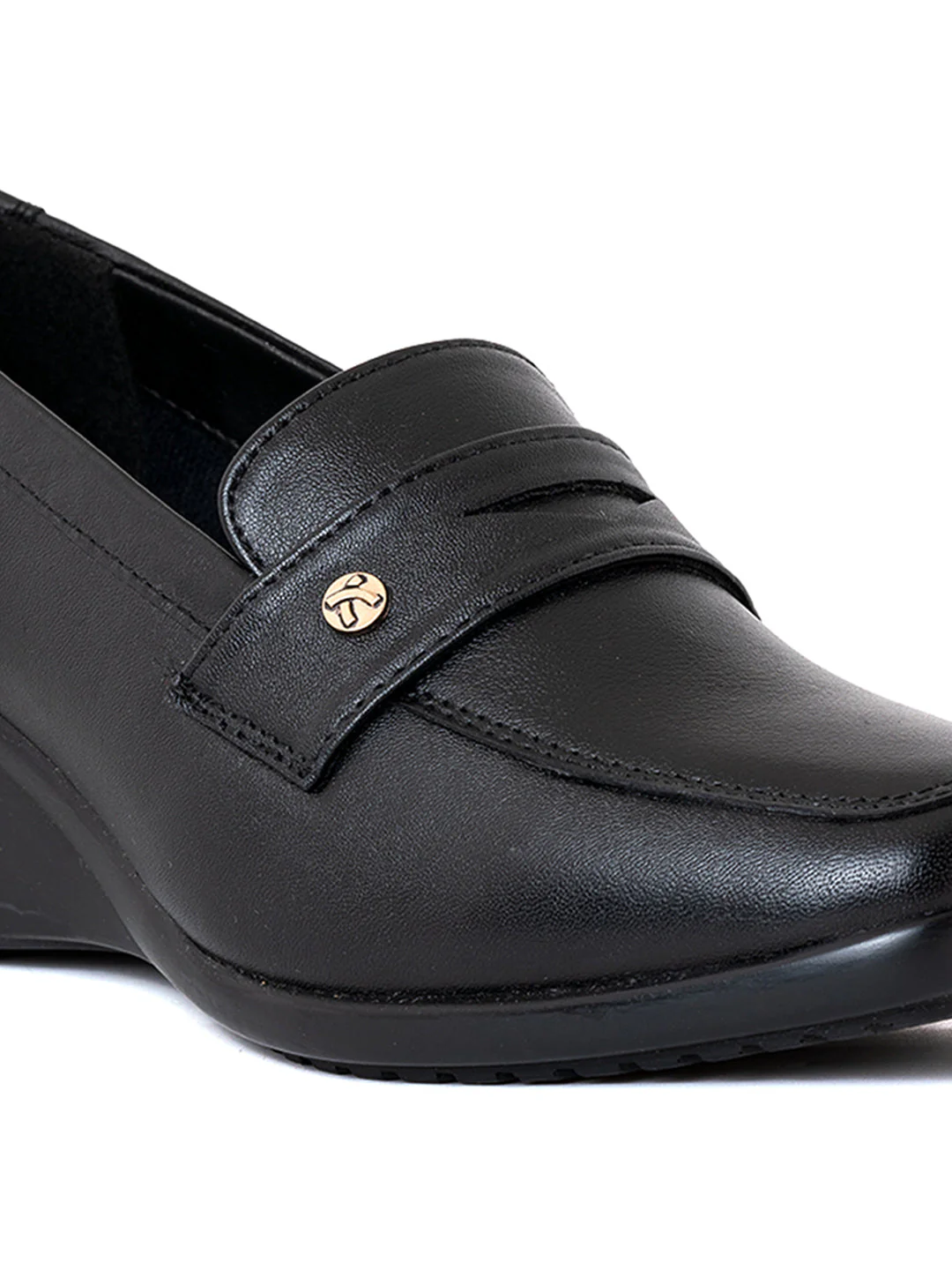 Khadim Sharon Leather Wedge Heel Penny Loafers Casual Shoe for Women - Image 10