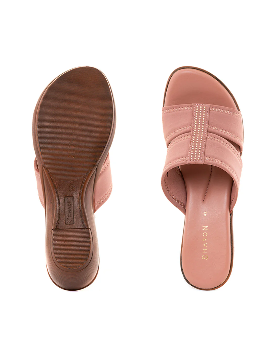 Khadim Sharon Wedge Heel Mule Slip On Sandal for Women - Image 4