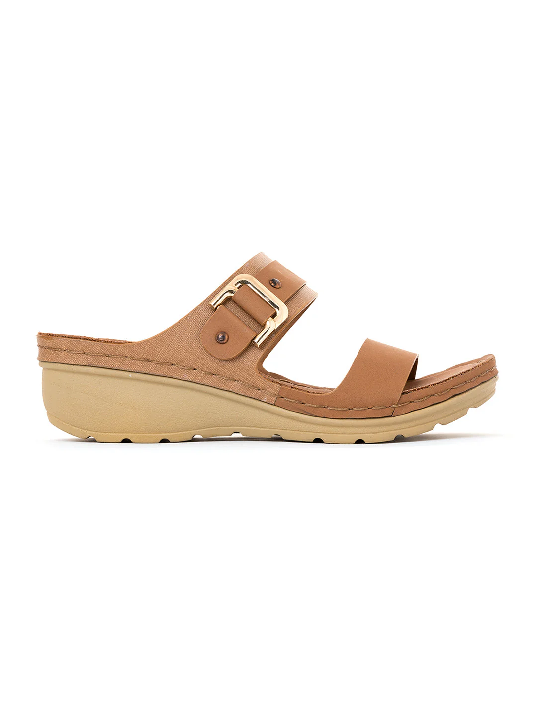 Khadim Sharon Wedge Heel Mule Slip On Sandal for Women - Image 4