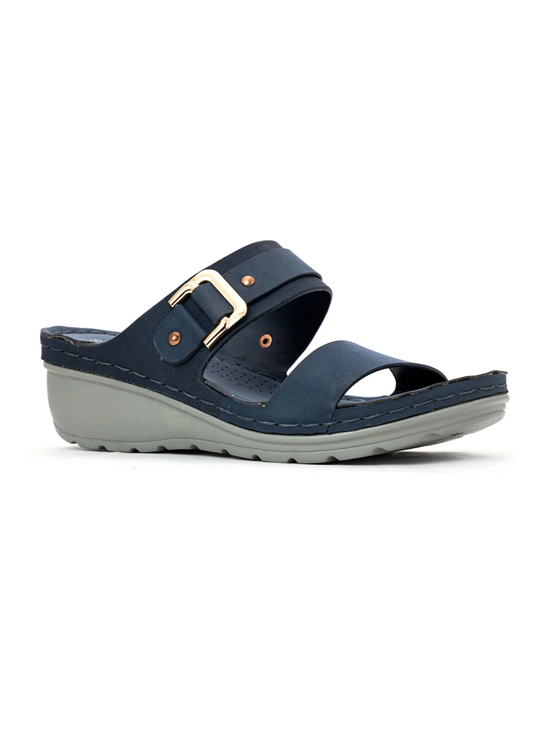 Khadim Sharon Wedge Heel Mule Slip On Sandal for Women - Image 7