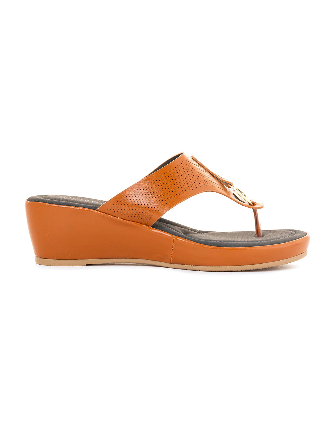 Khadim Sharon Wedge Heel Slip On Sandal for Women - Image 3