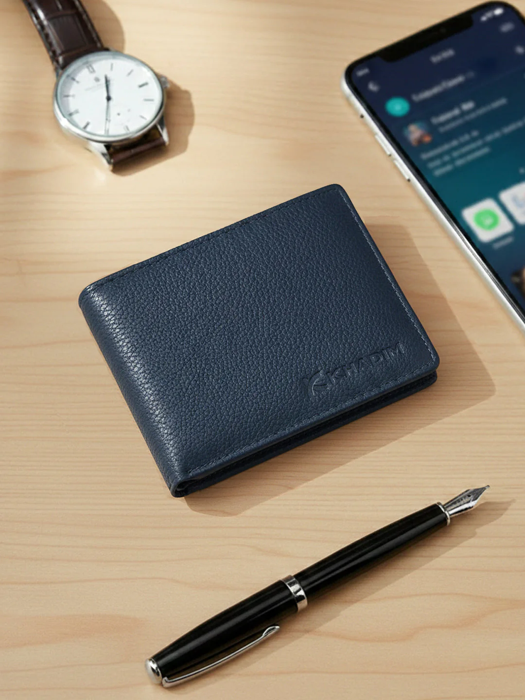 KHADIM Single-Fold Leather Wallet for Men