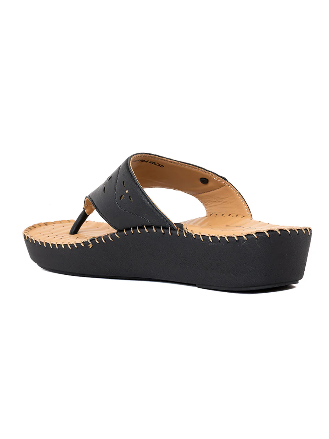 Khadim Softouch Leather Platform Heel Slip On Sandal for Women - Image 2