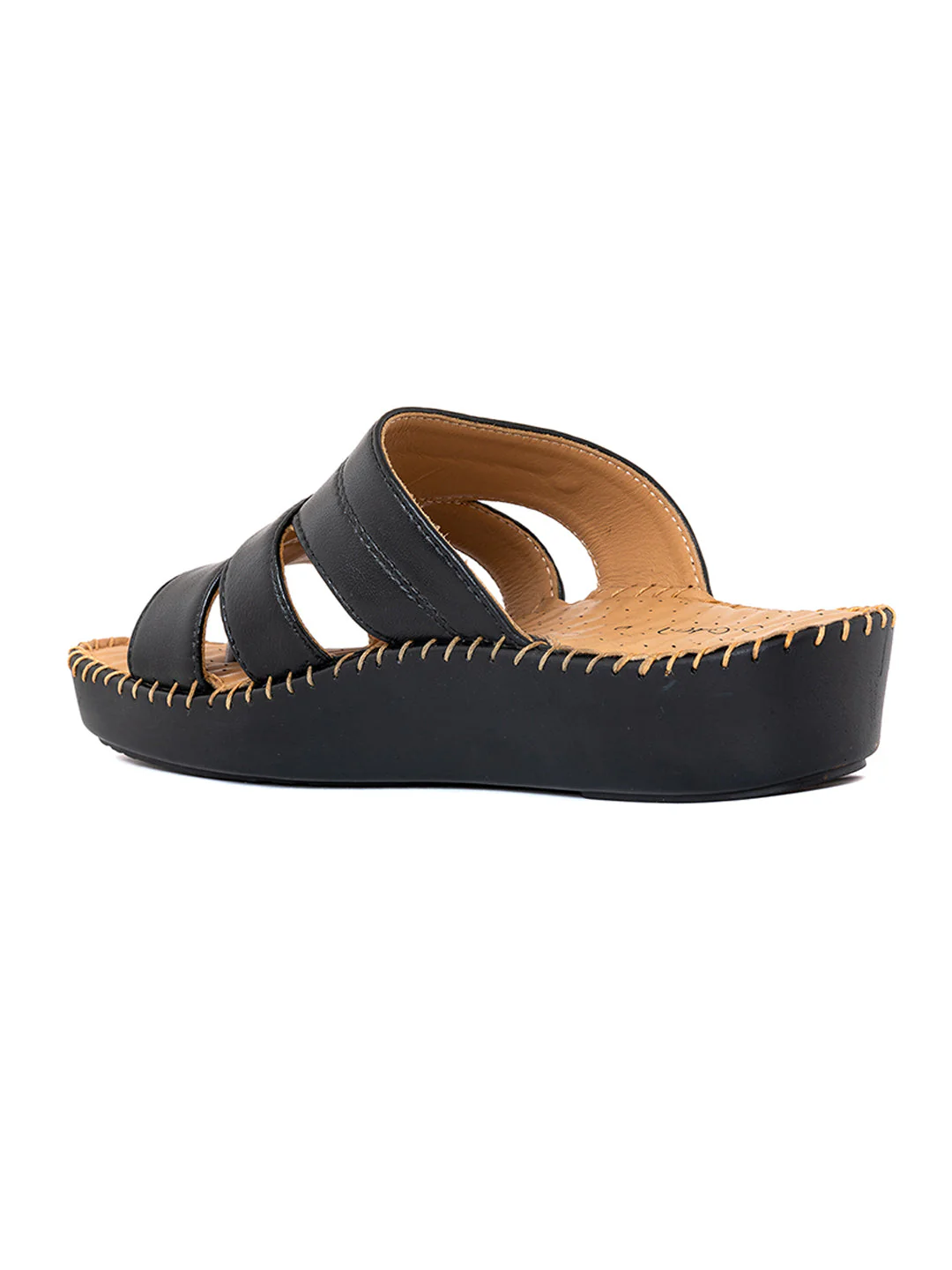 Khadim Softouch Leather Platform Heel Slip On Sandal for Women - Image 3