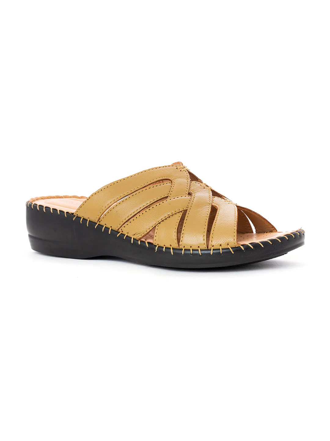 Khadim Softouch Leather Wedge Heel Mule Slip On Sandal for Women - Image 7