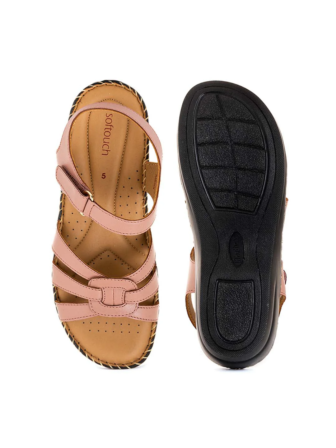 Khadim Softouch Leather Wedge Heel Sandal for Women - Image 5
