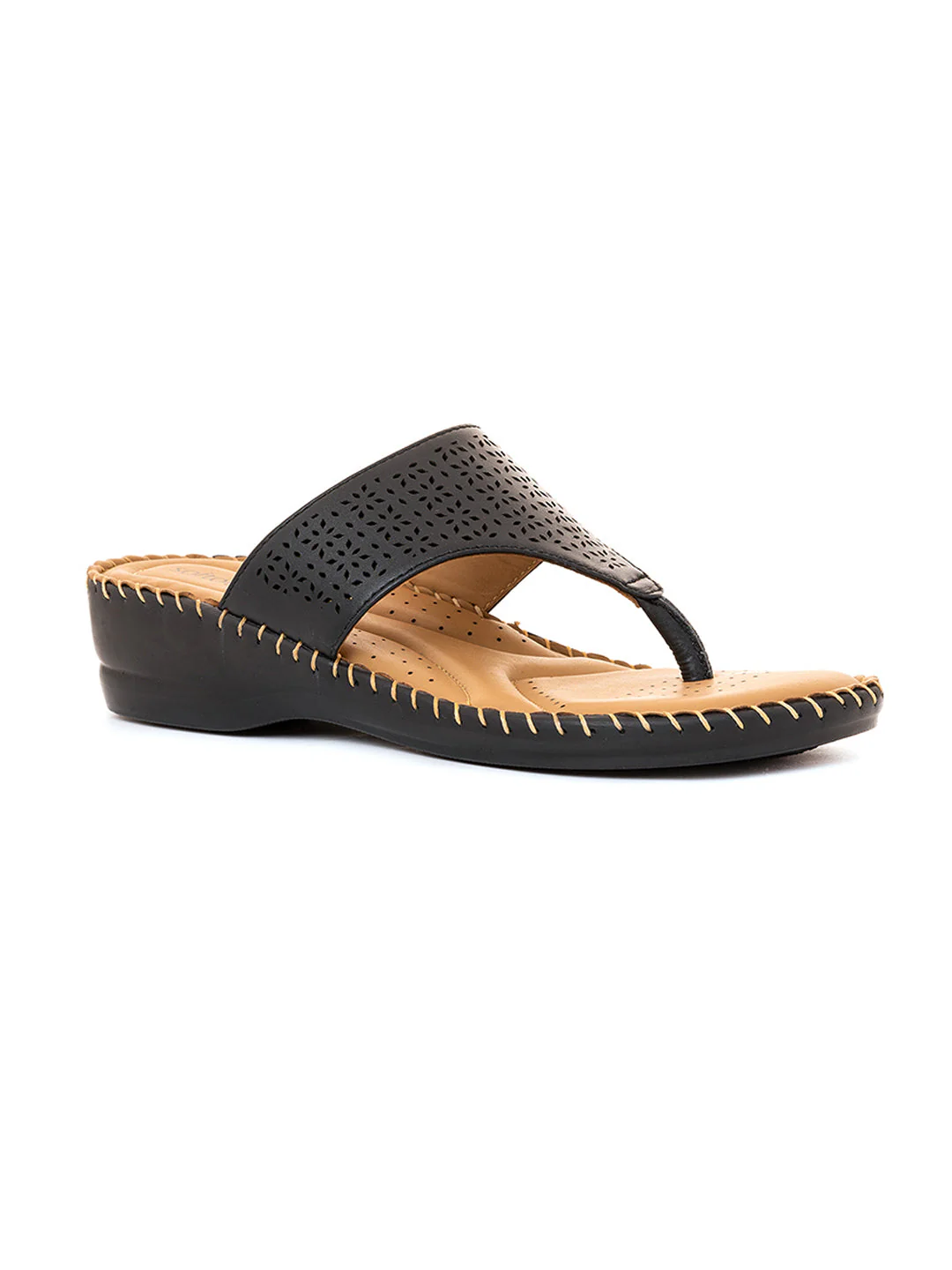 Khadim Softouch Leather Wedge Heel Slip On Sandal for Women - Image 7