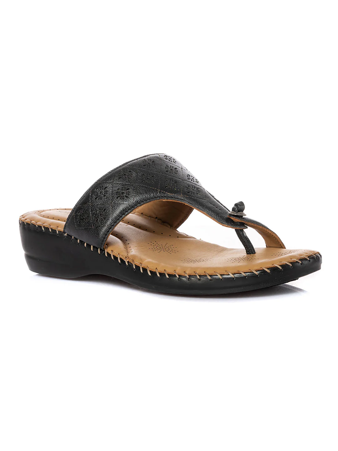 KHADIM Softouch Leather Wedge Heel Slip On Sandal for Women - Image 9