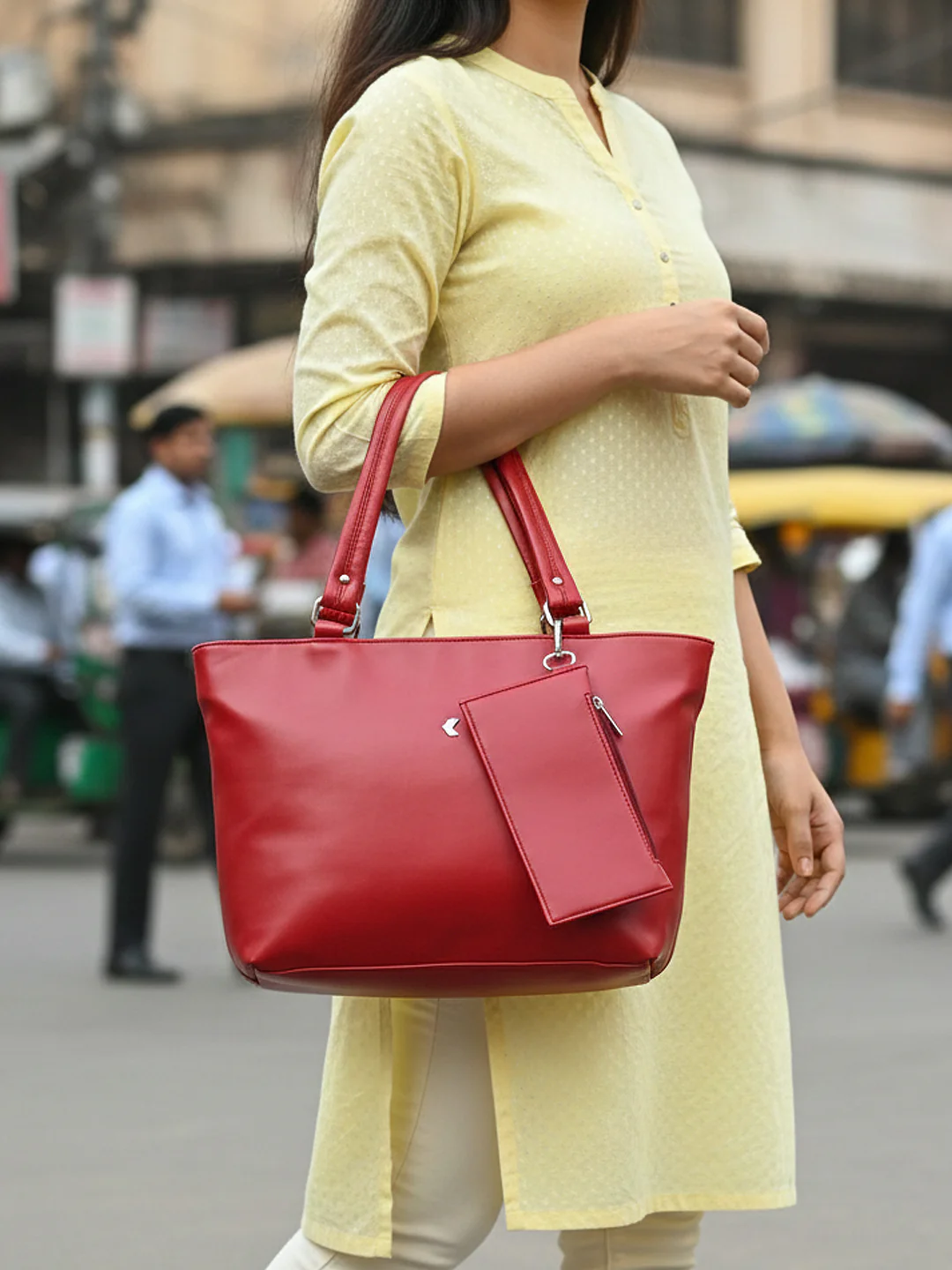 Khadim Tote Handbag with Detachable Wallet for Women - Image 9