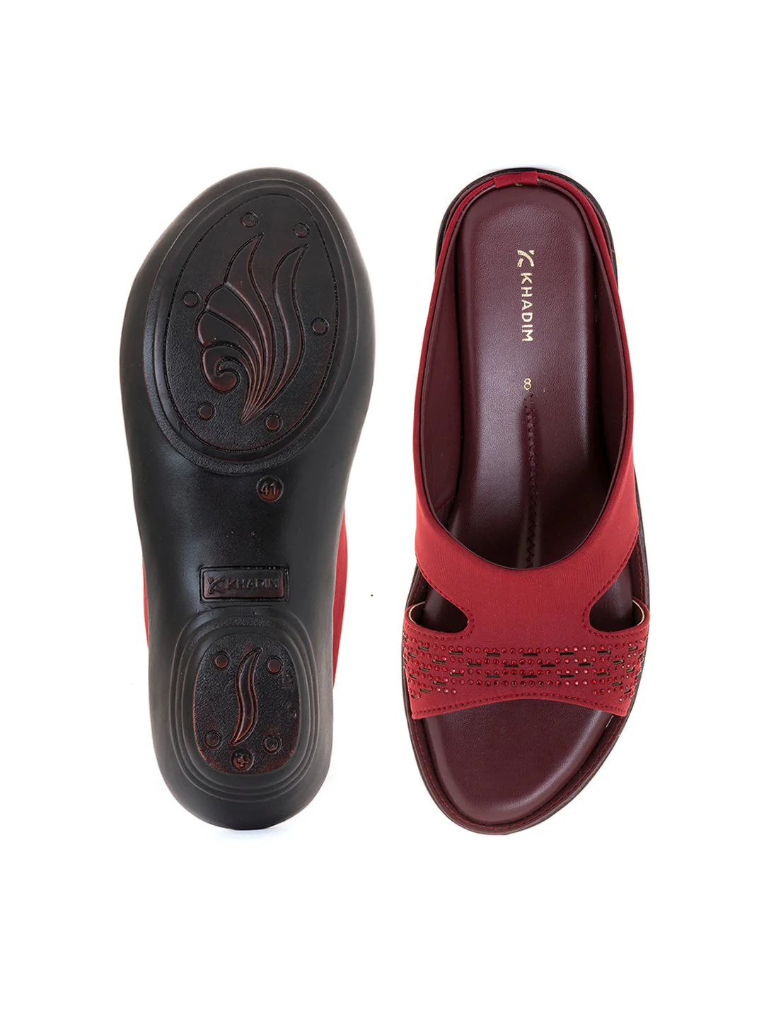 Khadim Wedge Heel Mule Slip On Sandal for Women - Image 11