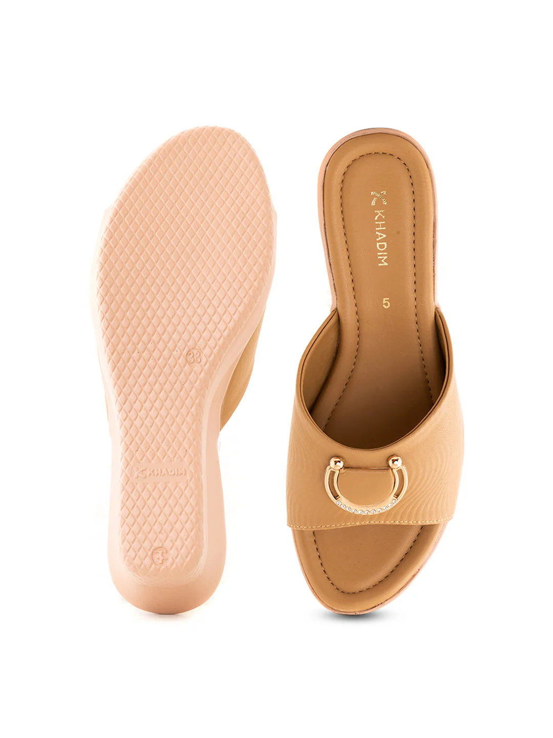 Khadim Wedge Heel Mule Slip On Sandal for Women - Image 11