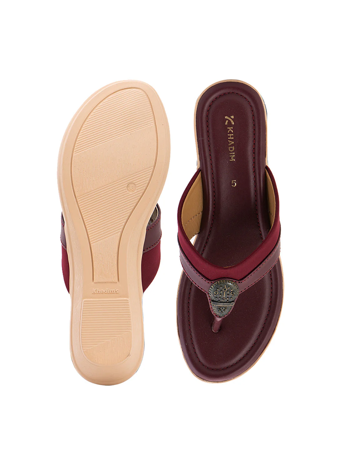 Khadim Wedge Heel Slip On Sandal for Women - Image 5