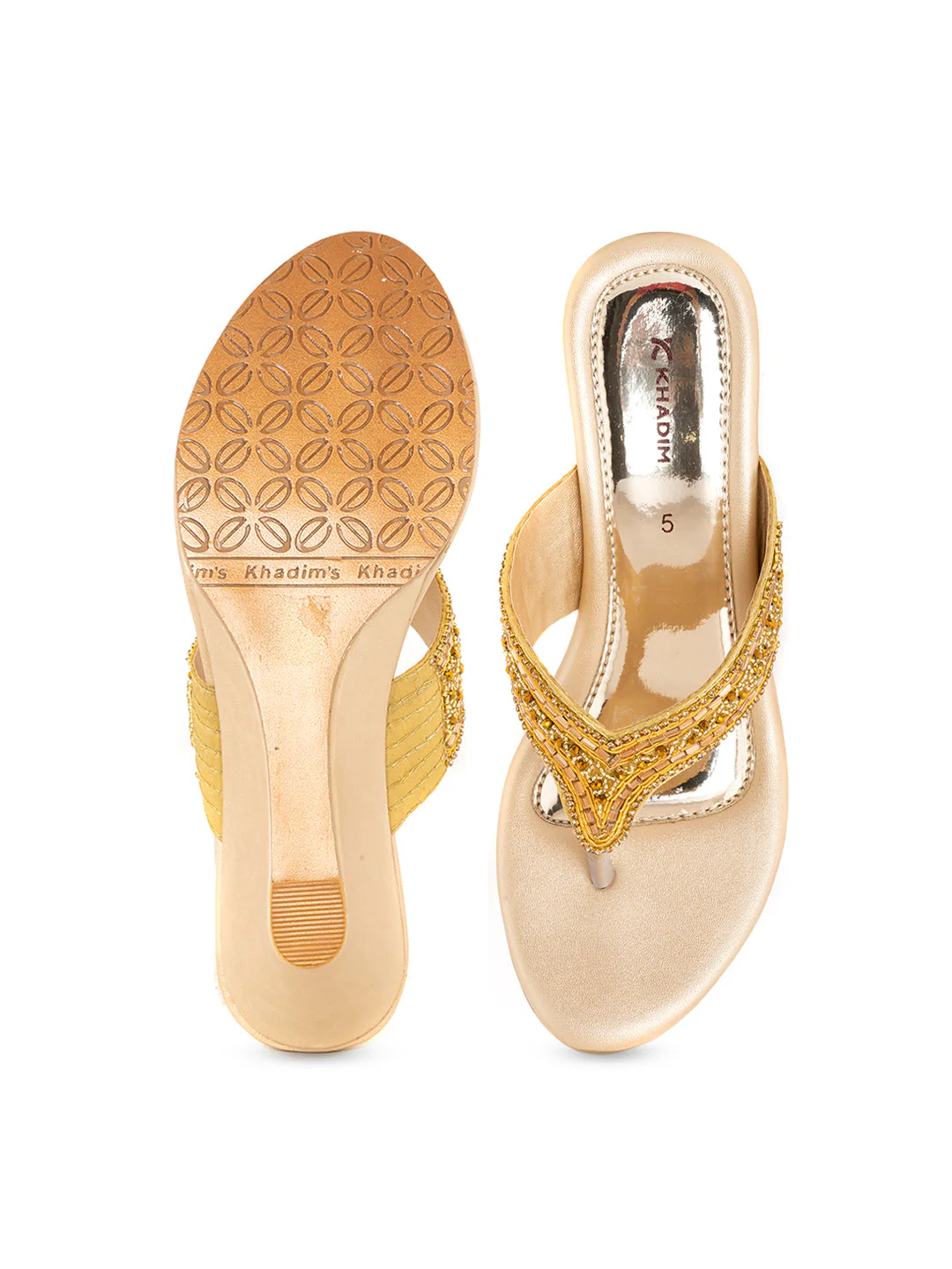 Khadim Wedge Heel Slip On Sandal for Women - Image 5