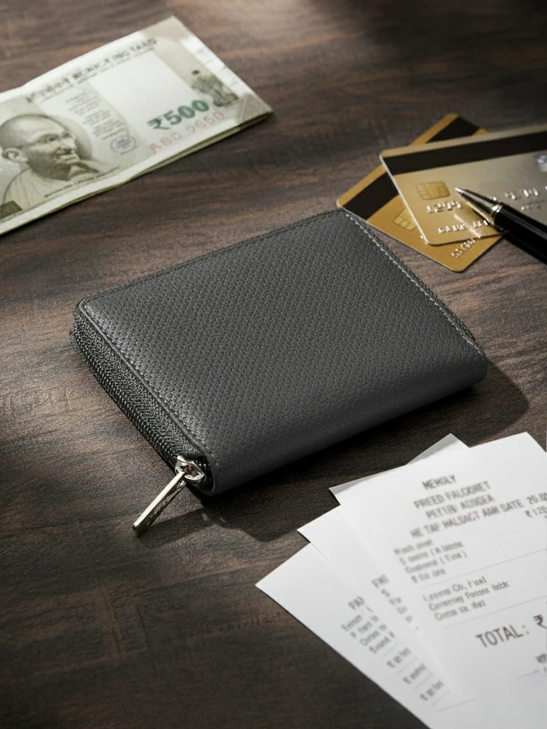 KHADIM Zip-Around Leather Wallet for Women - Image 7